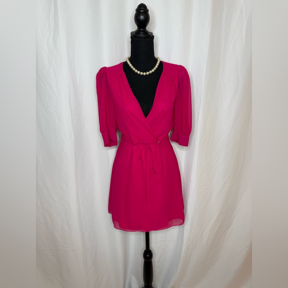NWOT LPA Fuchsia Mini Wrap Dress